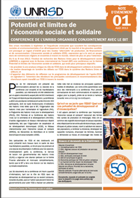 Potentiel et limites de l’économie sociale et solidaire (Note d'événement)